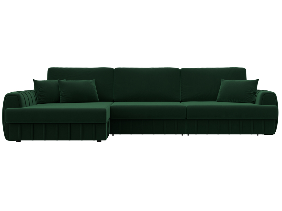 Диваны угловые в гостиную, Диван угловой Лига-057 НПБ Лонг угол левый, велюр SEVEN