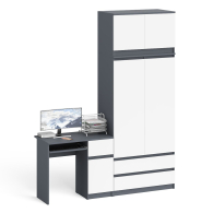 Компьютерные столы, Стол компьютерный МС-1 правый со шкафом на 900 с антресолью Мори