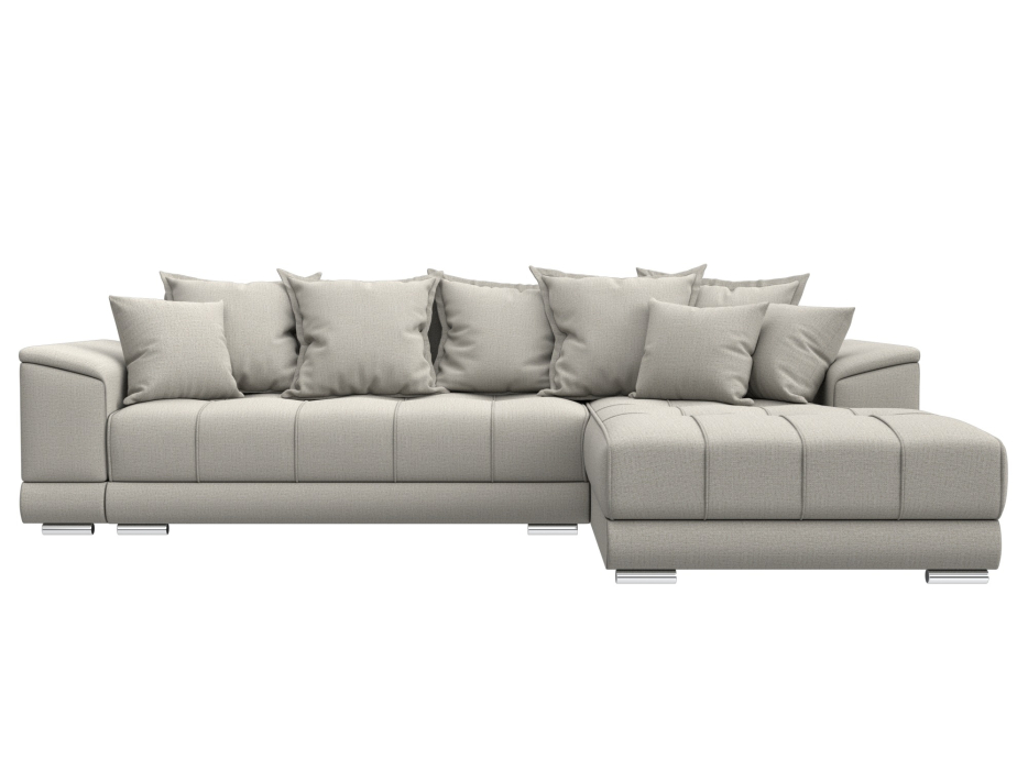 Диваны угловые в гостиную, Диван угловой НордСтар правый угол, рогожка Амур