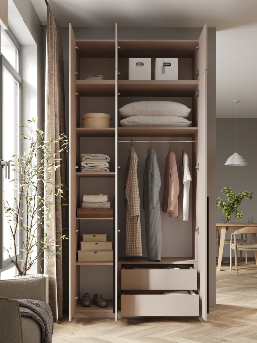 Шкафы распашные, Шкаф распашной с антресолью София 2600х1200х520 мм