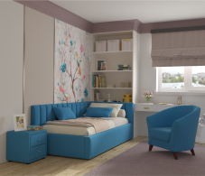Мягкая кровать, Мягкая кровать Milena 900 с ортопедическим основанием