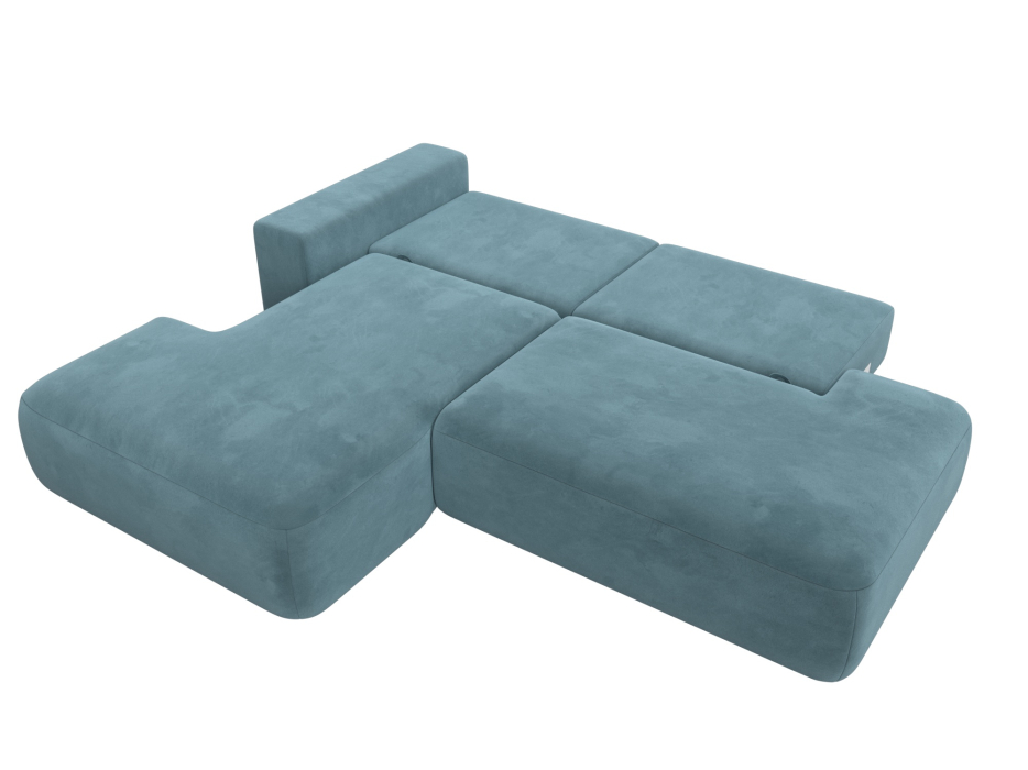 Диваны угловые в гостиную, Диван угловой Лига-036 Модерн левый угол, велюр