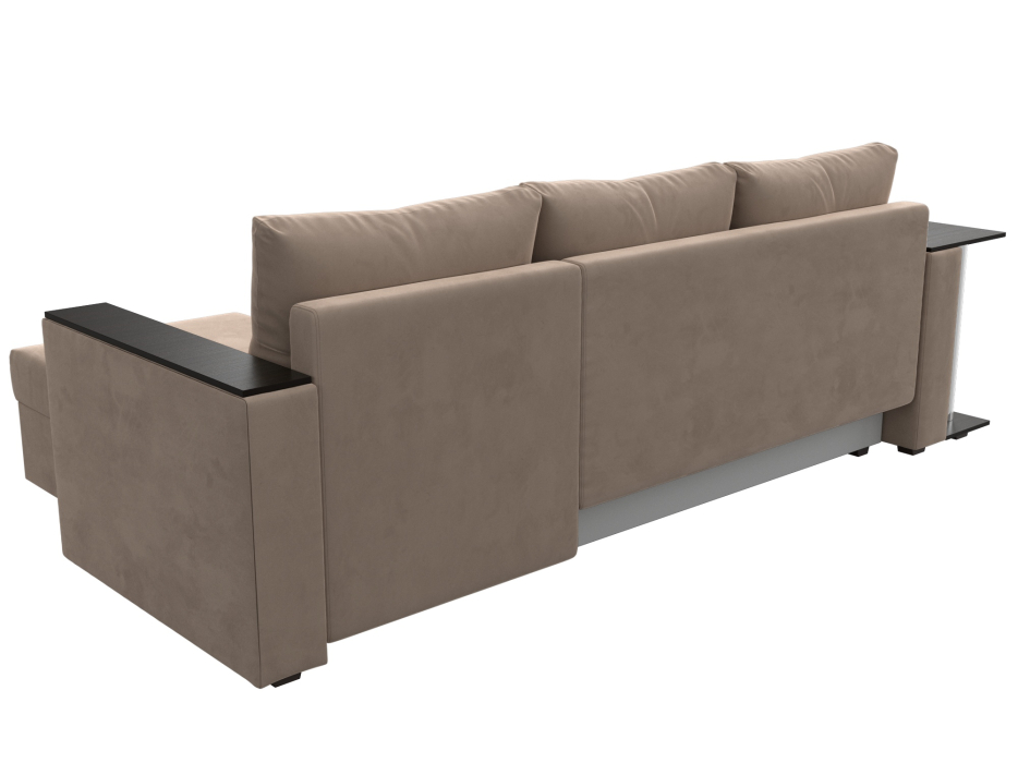 Диваны угловые в гостиную, Угловой диван Атланта правый угол, велюр