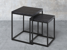 Журнальные столики, Набор журнальных столиков Айсберг Лофт Черный
