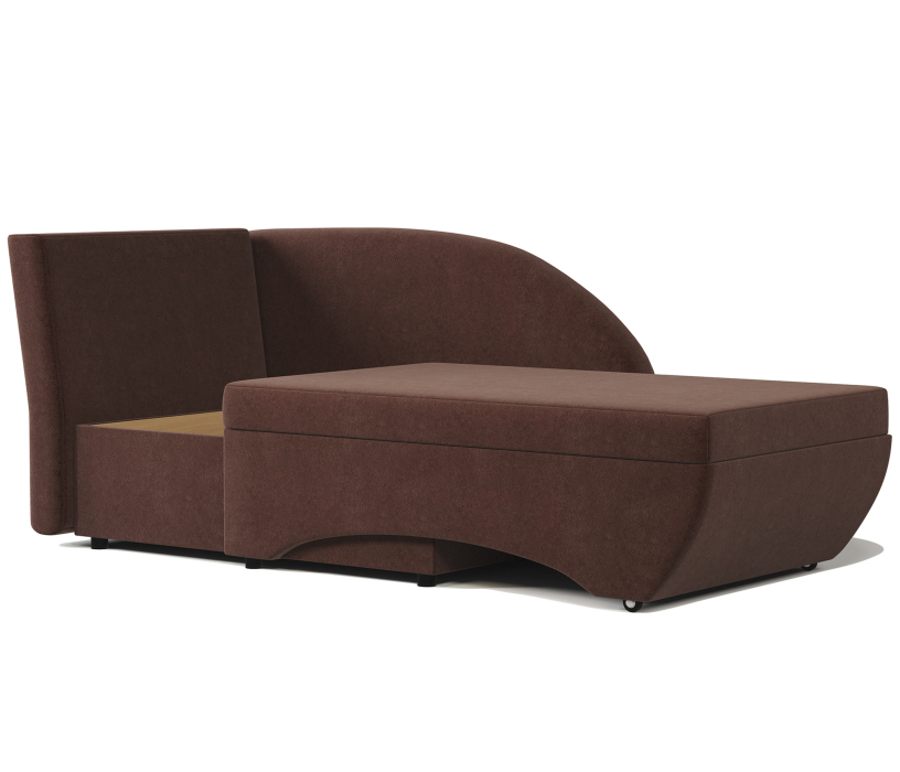 Диваны прямые кухонные, Кушетка Трио левый, велюр