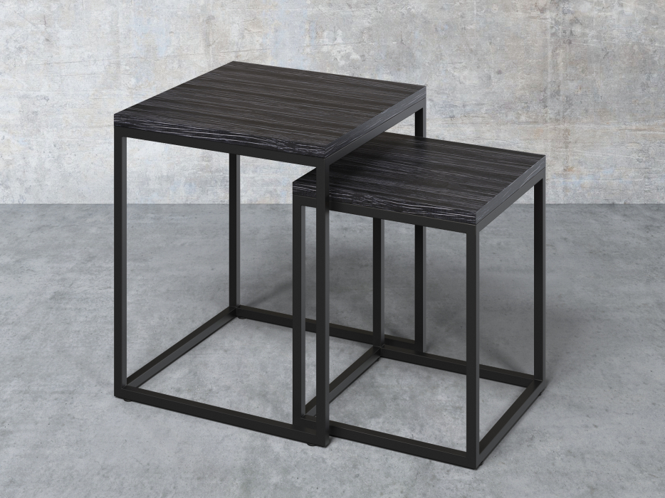 Журнальные столики, Набор журнальных столиков Айсберг Лофт Черный