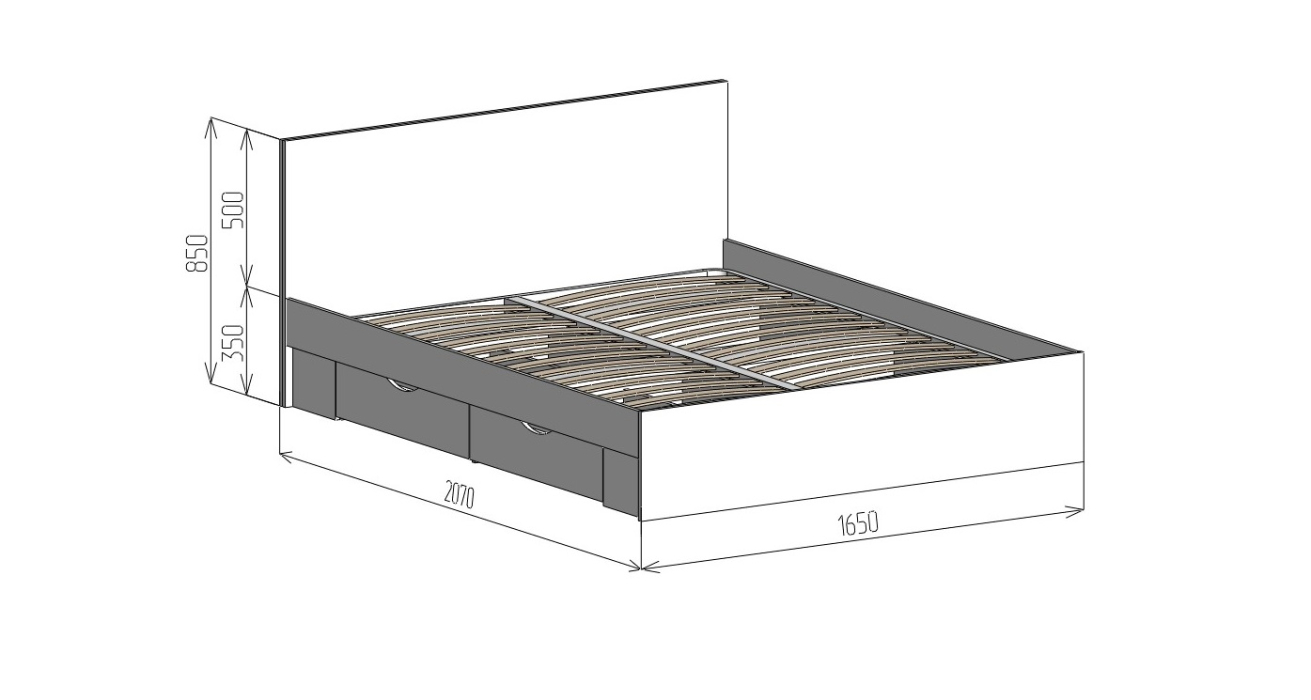 Кровати 160х200, Кровать Фреш с ящиками КРФР 4-Я-1600
