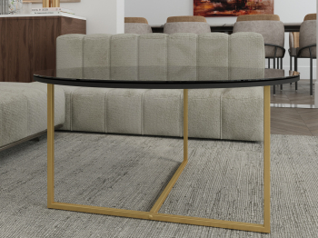 Стол журнальный Маджоре Glass черная Lacobel