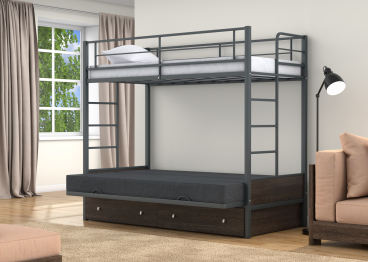 Двухъярусная кровать-диван Дакар 1 ящики Венге