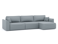 Диваны угловые в гостиную, Диван-кровать угловой Рафаэль 3 секции еврокнижка НПБ, велюр