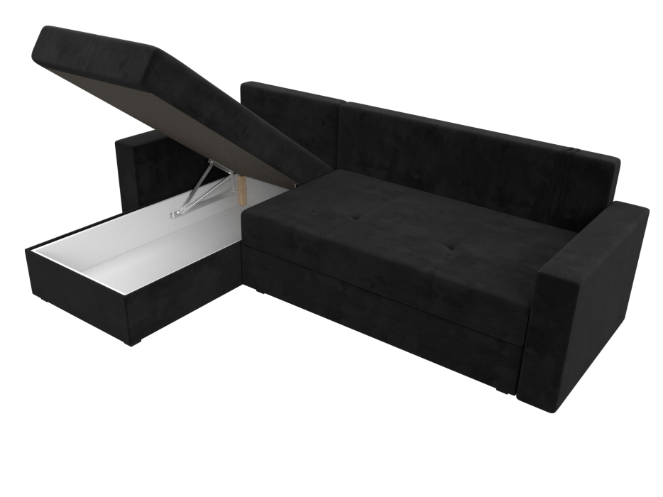 Диваны угловые в гостиную, Диван угловой Верона Лайт левый угол, велюр