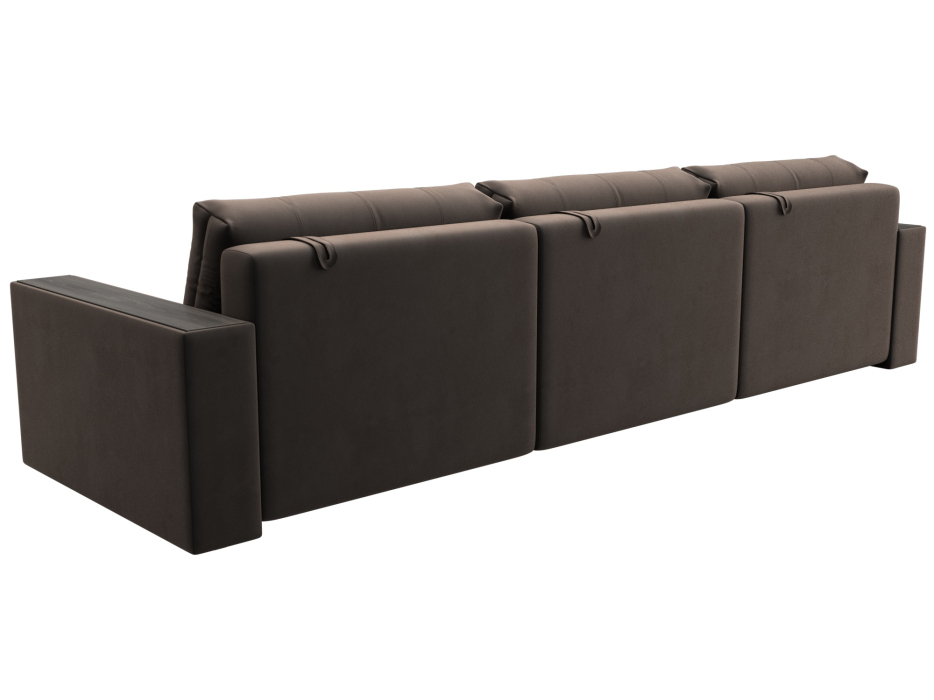 Дизайнерские диваны для гостиной, Диван прямой с декором Лига-049 НПБ Лонг, велюр SEVEN