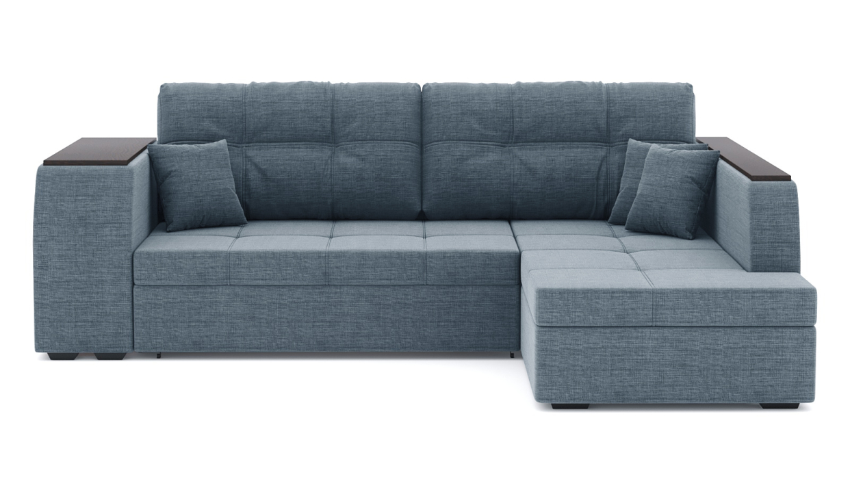 Диваны угловые в гостиную, Диван-кровать угловой Брюссель дельфин, рогожка