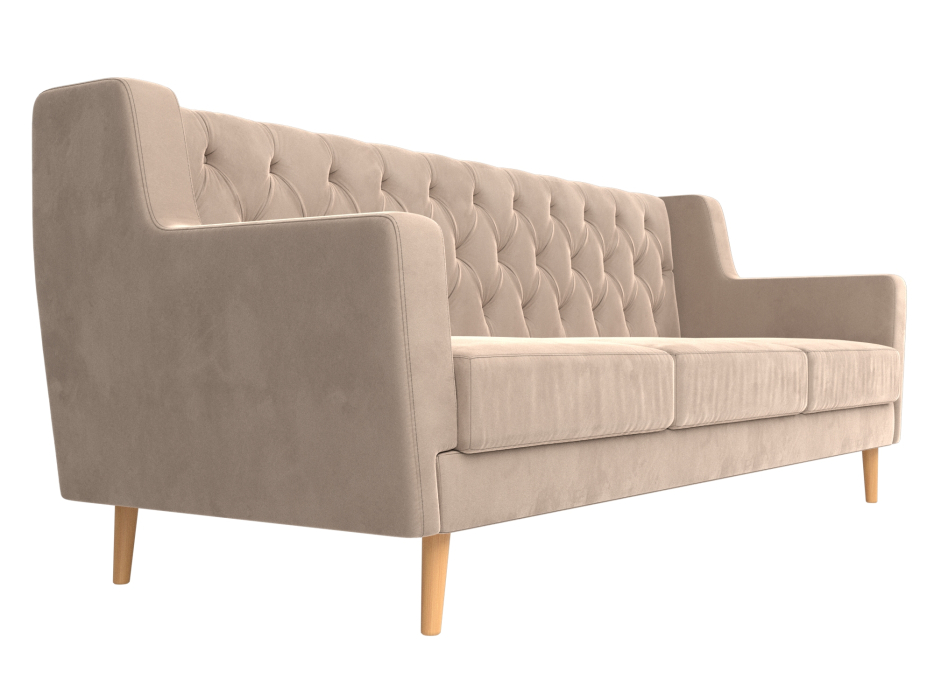 Диваны прямые кухонные, Прямой диван Брайтон 3 Люкс, велюр