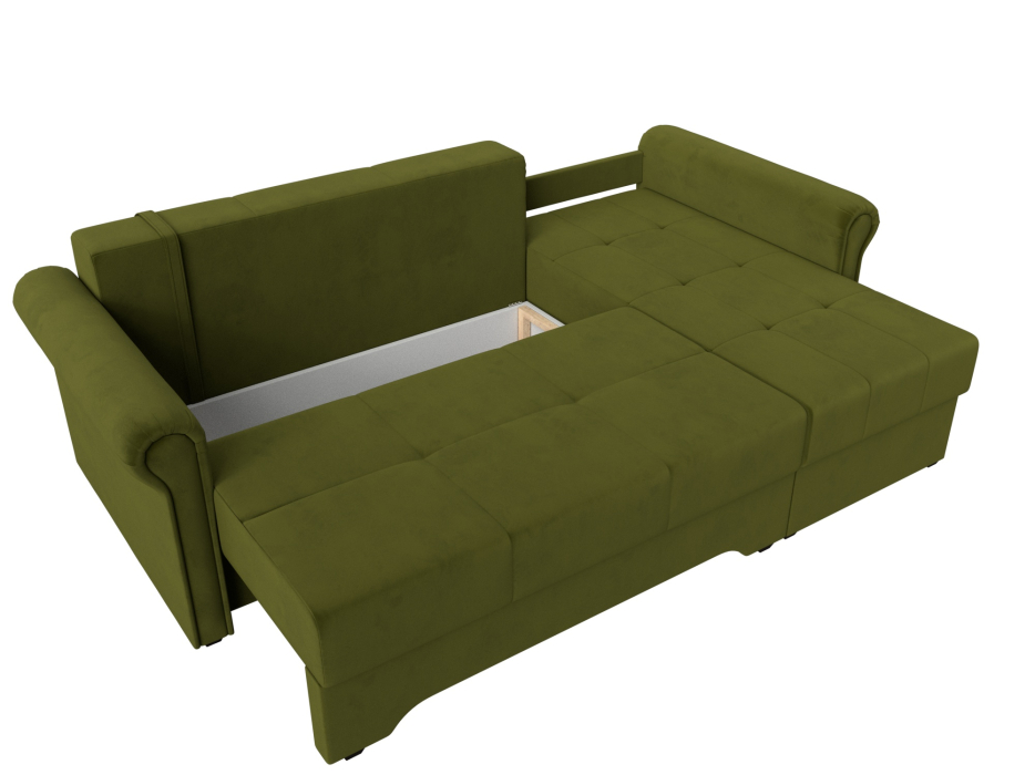 Диваны угловые в гостиную, Угловой диван Леон правый угол, микровельвет