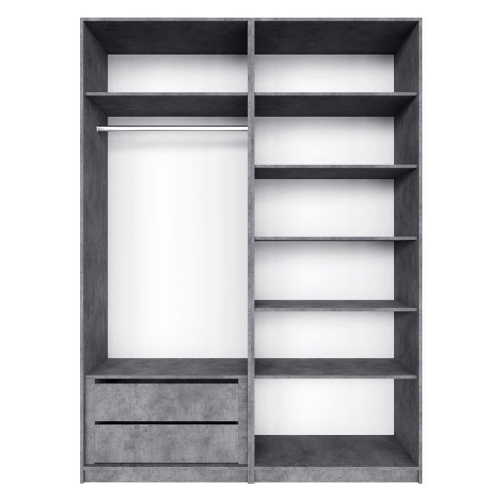 Шкафы распашные, Распашной шкаф Локер 800+800 с ящиками и полками справа