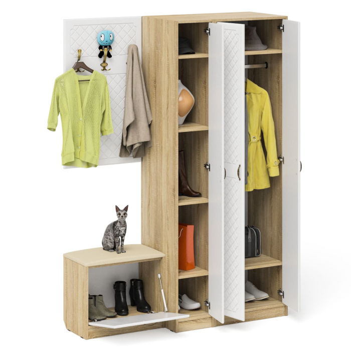 Прихожие, Мебель в прихожую П-6-500 № 47 фрезеровка ромб