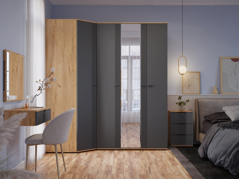 Угловые шкафы, Шкаф угловой Эмилия ЭЛ-17К глухой