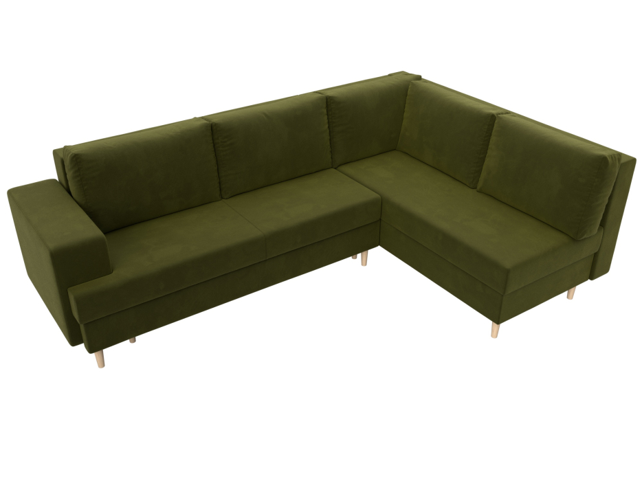 Диваны угловые в гостиную, Диван угловой Сильвана правый угол, микровельвет