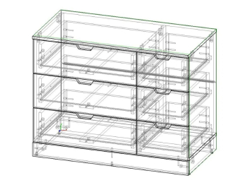 Комод Генри-3 МДФ