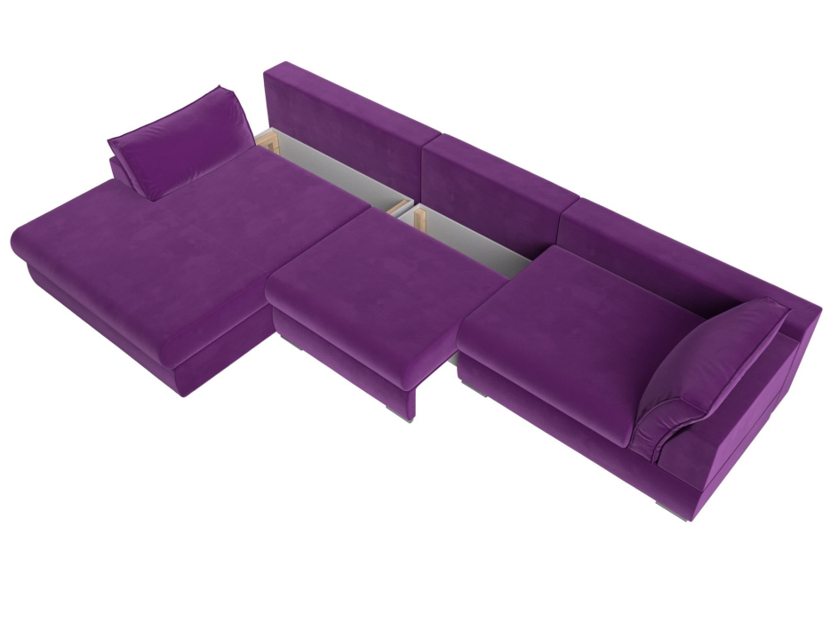 Диваны угловые в гостиную, Угловой диван Пекин Long угол левый, НПБ, микровельвет