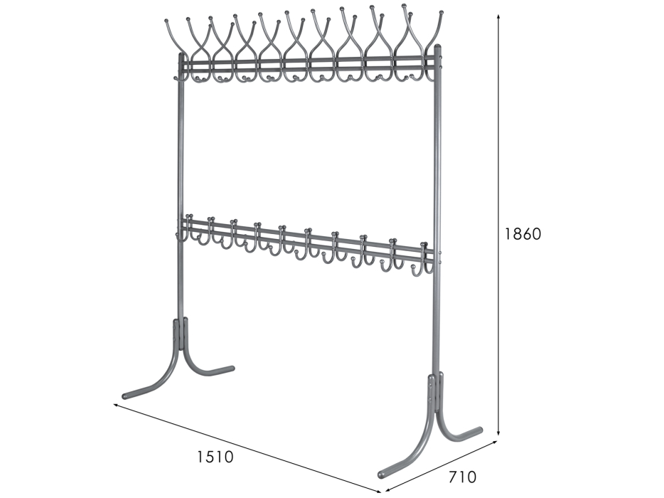 Вешалки, Вешалка напольная Мебелик М 12М