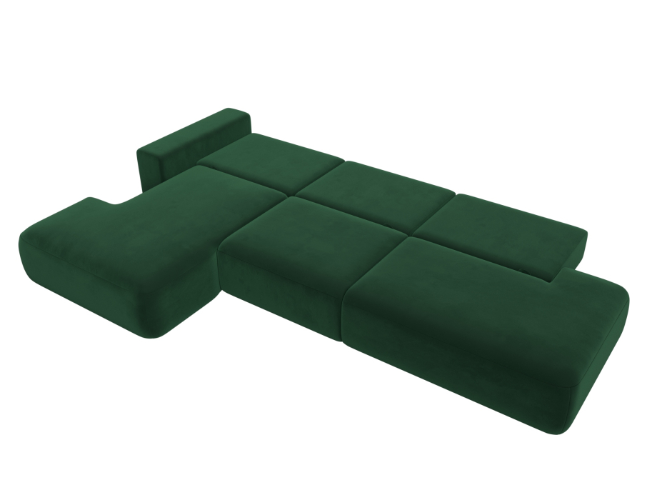Диваны угловые в гостиную, Диван угловой Лига-036 Модерн Лонг левый угол, велюр