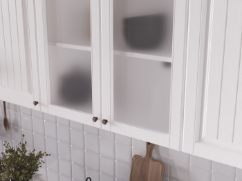 Кухонный гарнитур МДФ Хозяюшка, 1,8 м, акация белая, трюфель