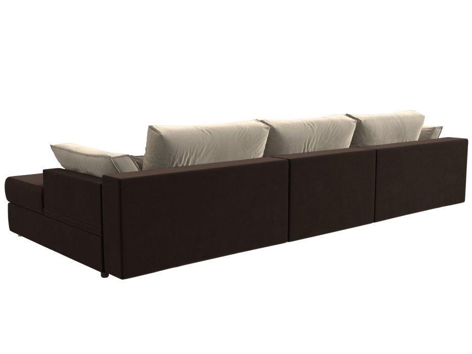 Диваны угловые в гостиную, Угловой диван Пекин Long угол правый, НПБ, микровельвет