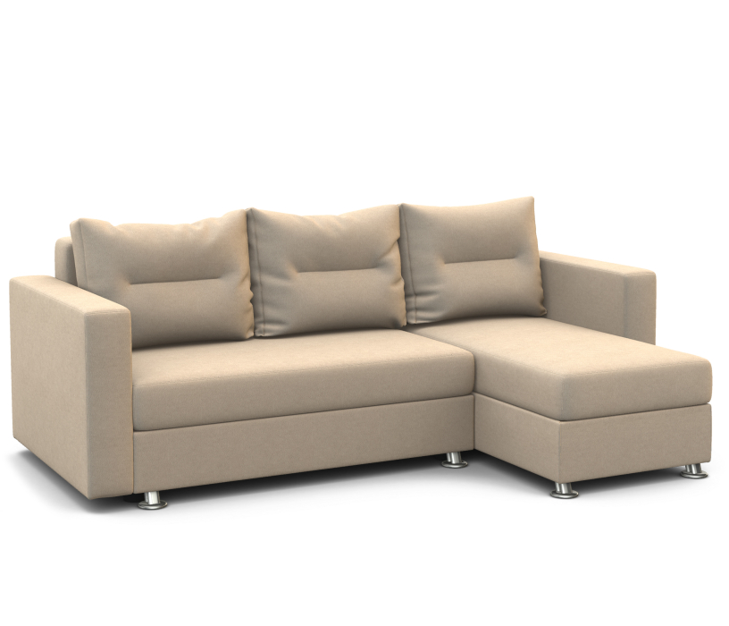 Диваны угловые в гостиную, Угловой диван Ария правый, велюр