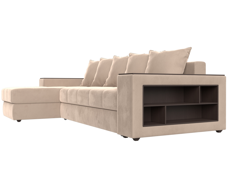 Диваны угловые в гостиную, Угловой диван Дубай, велюр, левый угол