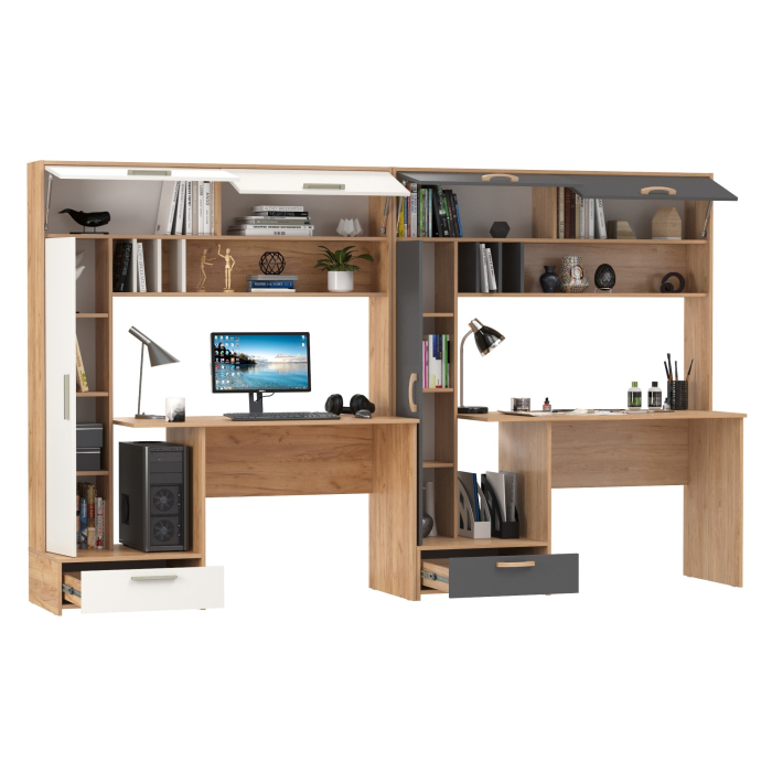 Прямые компьютерные столы, Два стола письменных Лайт 03.243Н