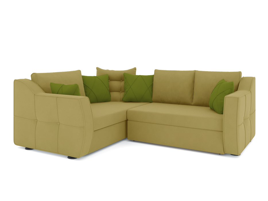 Диваны угловые в гостиную, Диван-кровать угловой Френсис дельфин, велюр