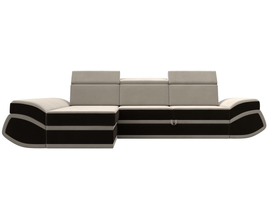 Диваны угловые в гостиную, Диван угловой Лига-032 левый угол, микровельвет