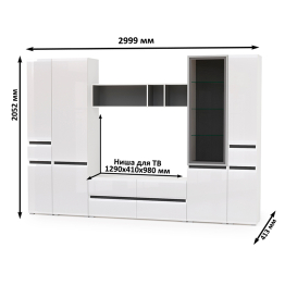 Большая стенка для гостиной Сидней № 30