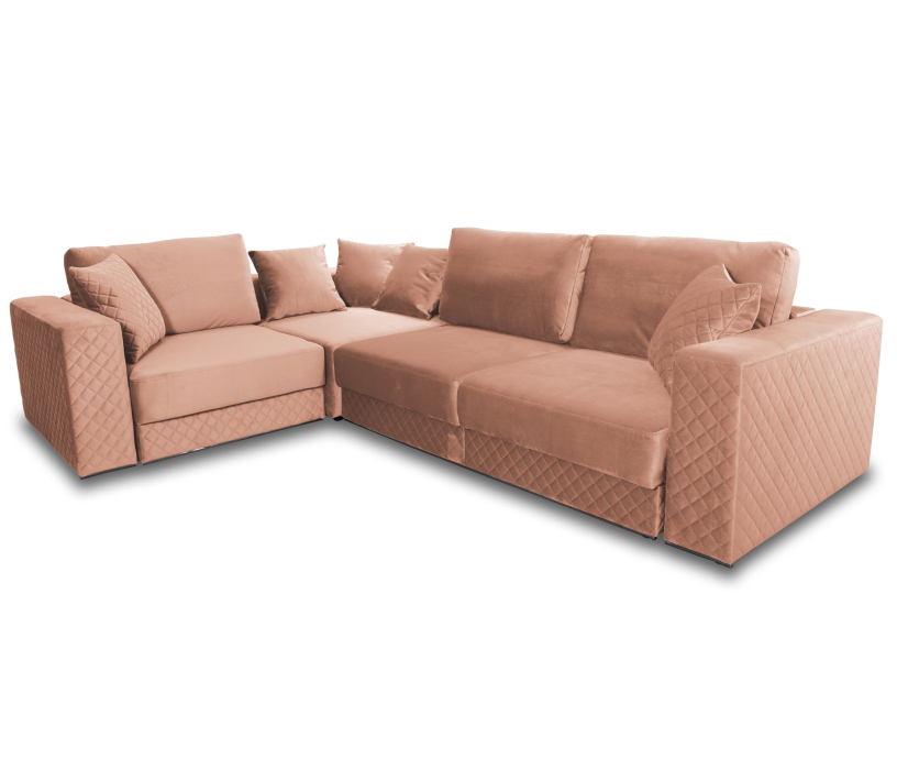 Диваны угловые в гостиную, Угловой диван-кровать Бергер велюр