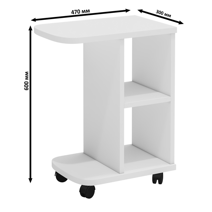 Журнальные столики на колесах, Стол журнальный МД-СЖ-3 на колёсиках