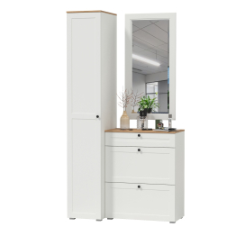 Шкаф-пенал с обувницей и зеркалом Остин