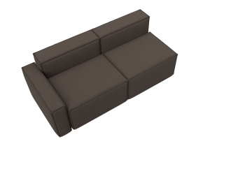 Диван угловой модульный Лига-063 угол левый, рогожка Амур