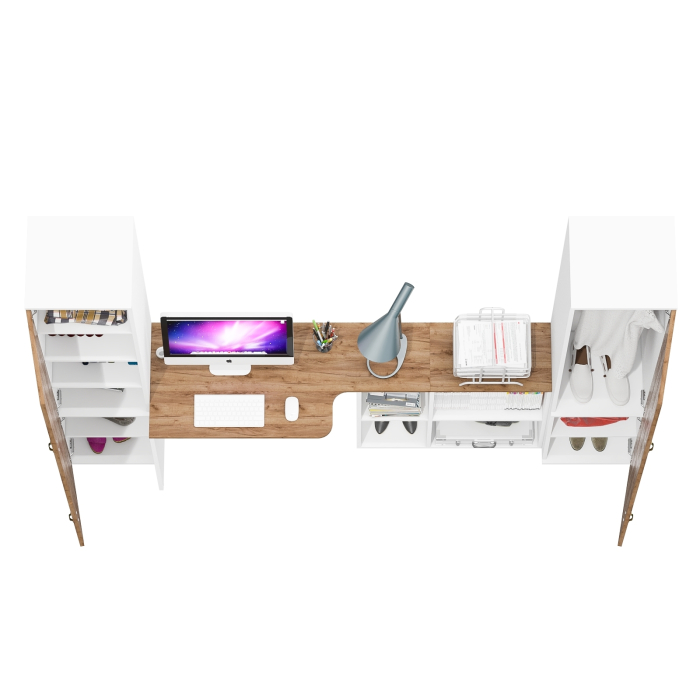 Домашние кабинеты, Мебель для дома Лидер-8 из пеналов МД 22Б и 21Б и стола-трансформера