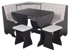 Кухонные уголки, Кухонный уголок Стиль 1Л (со столом СТ-2У) Дуб венге / велюр