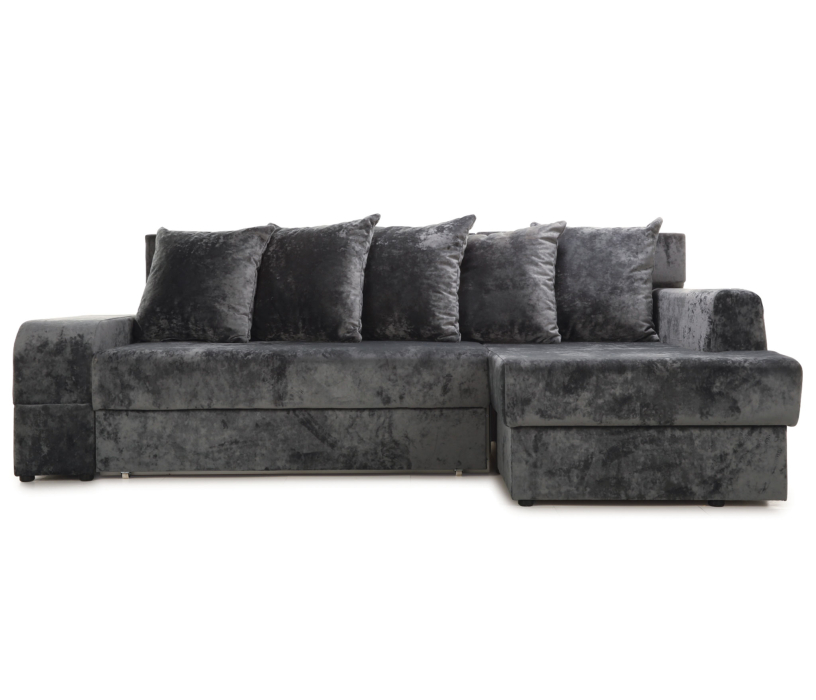 Диваны угловые в гостиную, Угловой диван Марго 1 правый, велюр