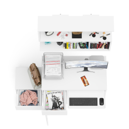 Стол компьютерный Мори МС-1 левый с тумбой и полкой 900