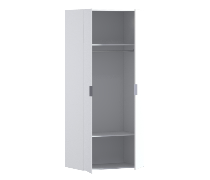 Шкафы распашные, Мальта СБ-3263 Шкаф 2 дверный Белый/МДФ Белый