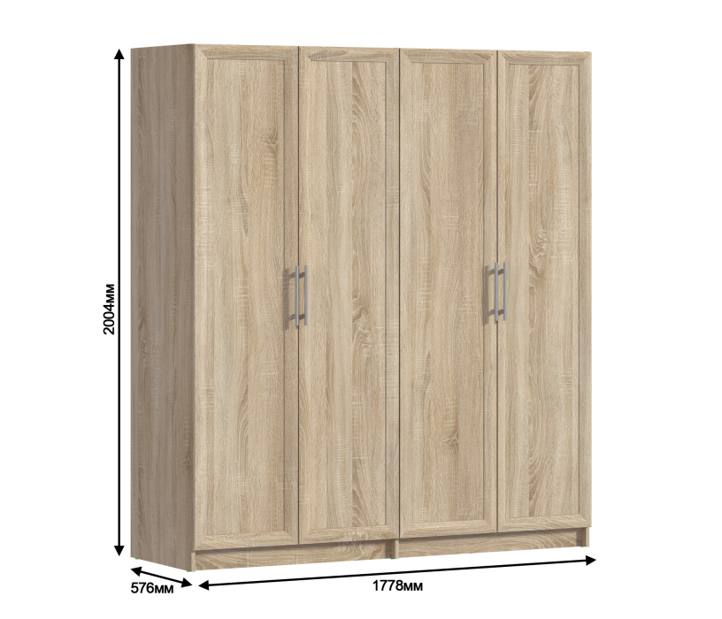 Для одежды, Мамбо СБ-2856 Шкаф 4-х дверный