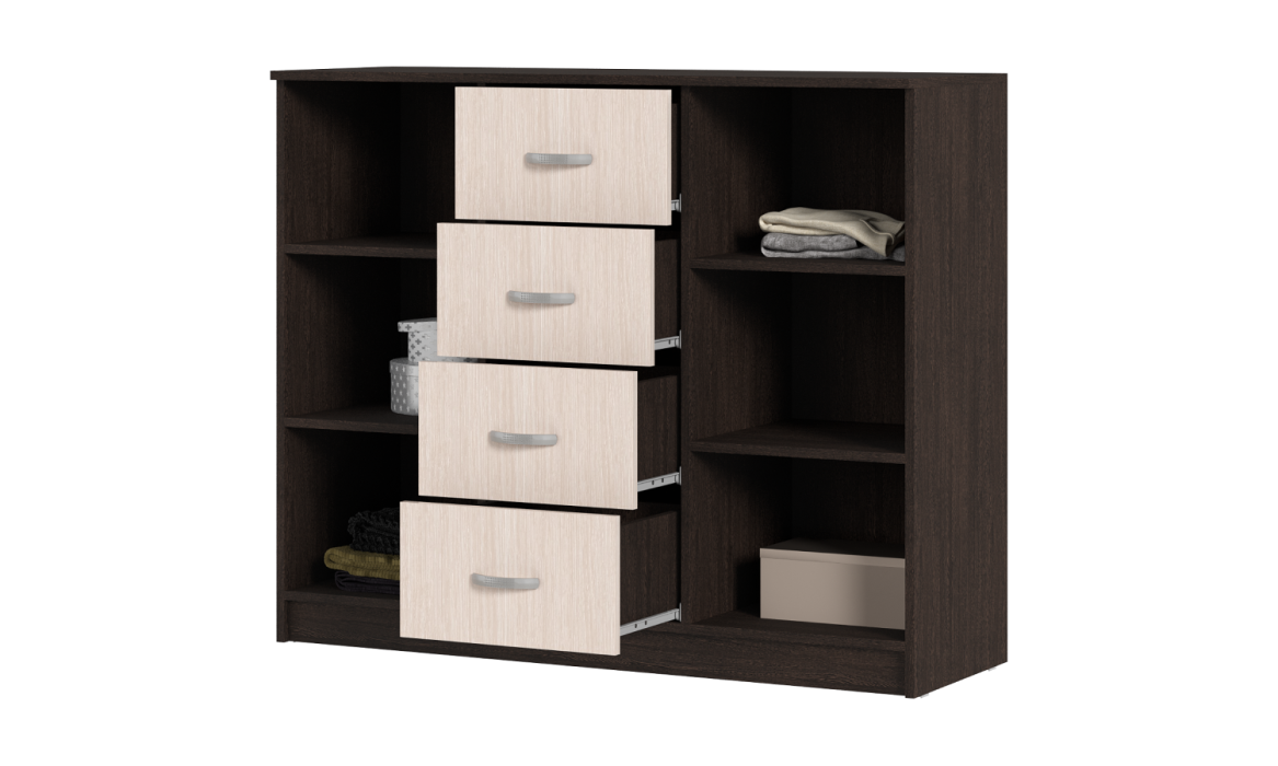 Комоды, Комод КМ-555М Спальня БАССА