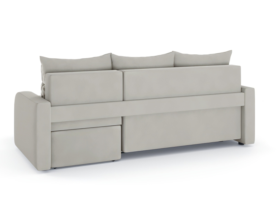 Диваны угловые в гостиную, Диван-кровать угловой Мини Люкс трехсекционная еврокнижка, велюр