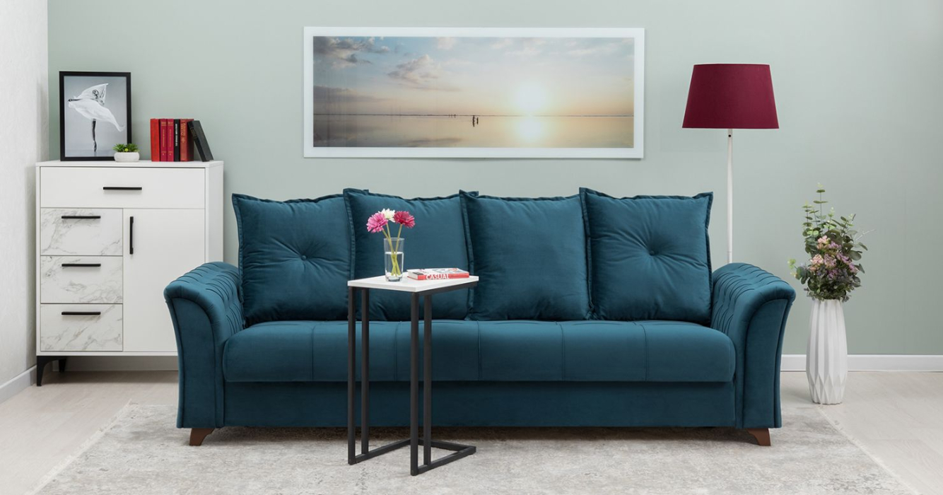 Диваны с ящиком для белья, Диван прямой Ирис