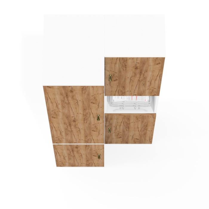 Шкафы пеналы, Глубокий пенал для одежды и пенал с нишей Лидер-8