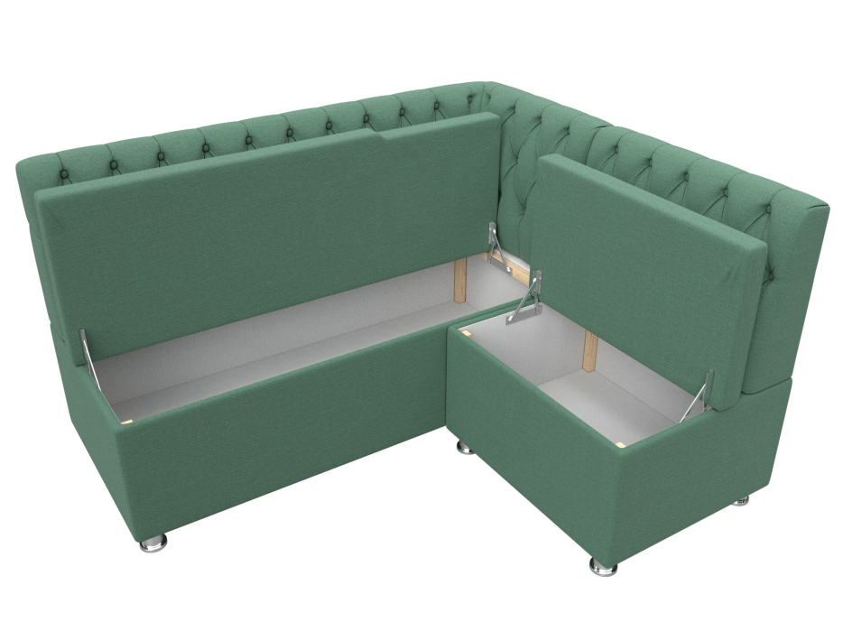 Кухонные уголки, Диван кухонный угловой Мирта правый угол, рогожка Амур